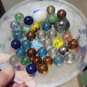 Colorful Vintage Glass Marbles Collection